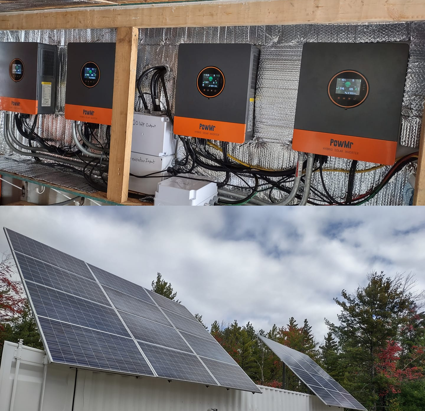 Mike Rheinschmidt’s Solar System with Four POW-SunSmart SP5K Inverters in the USA