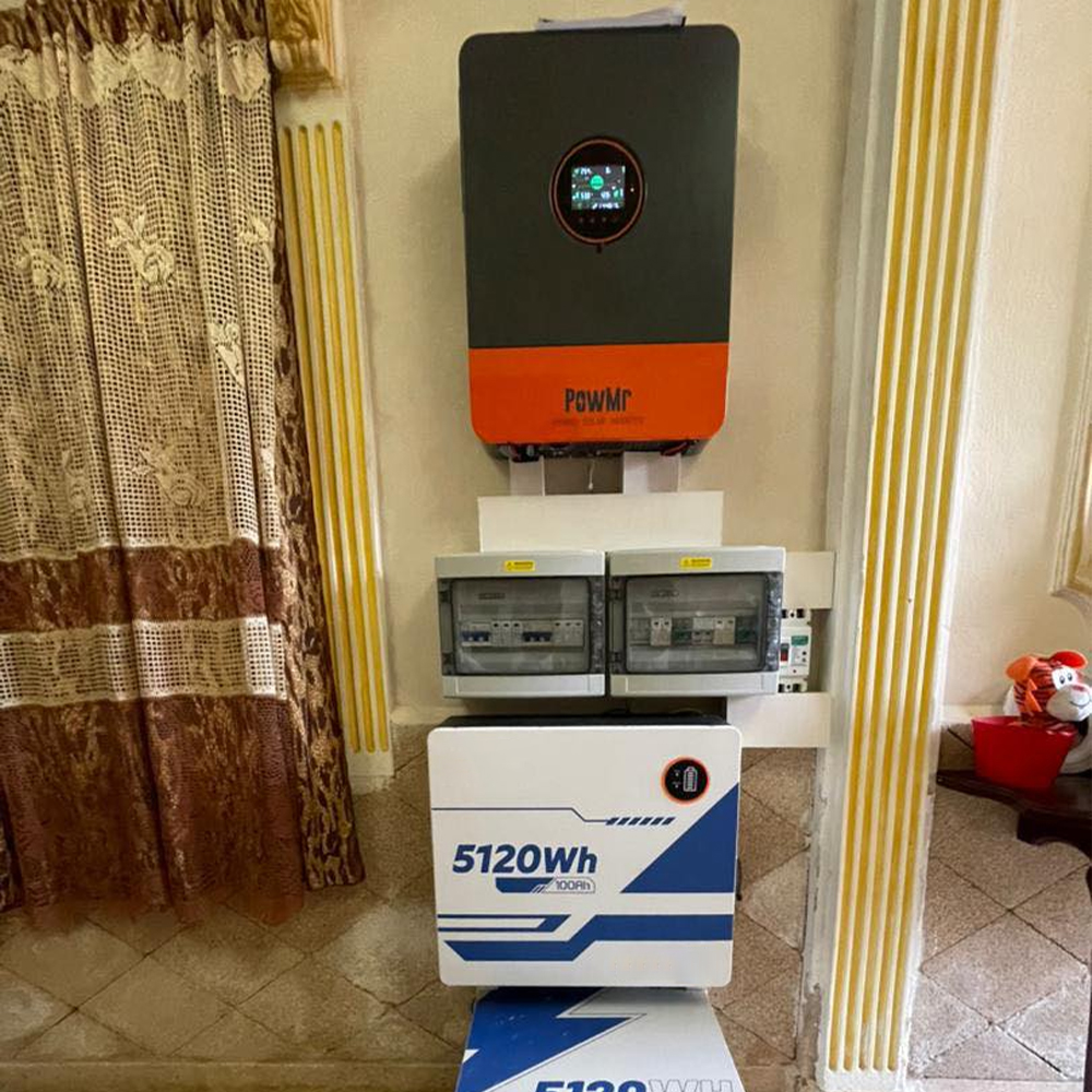 10kw solar inverter with three lithium batteries