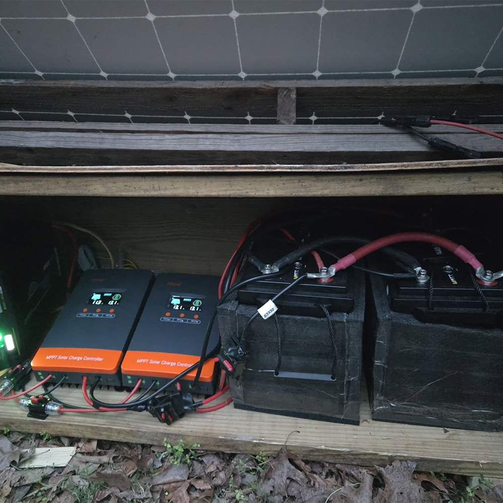 two 100amp solar charge controlllers